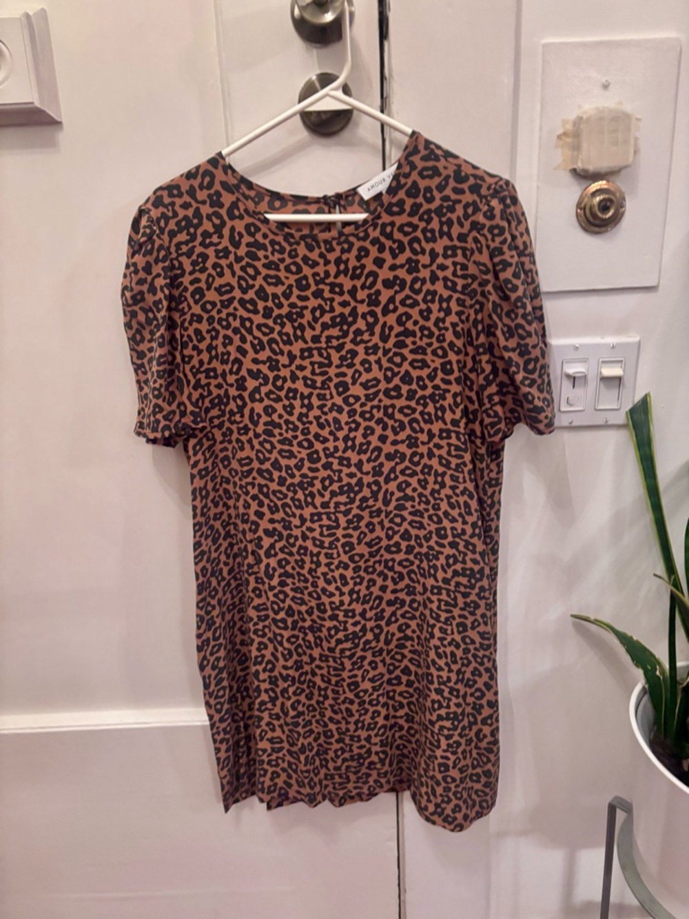 Amour Vert leopard print mini dress